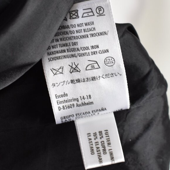 Escada Jersey Jacket Blazer Black - 44 - Picture 12 of 12